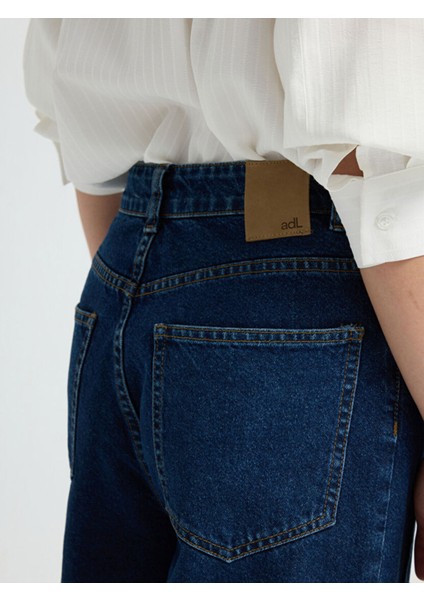 Geniş Paça Denim Pantolon Lacivert 15345836000 indirimleri