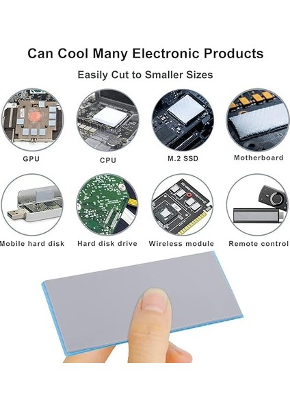 Thermalright Termal Ped 3 mm 12,8 W/mk, 85X45X3.0 Mm, Iletken Olmayan Isı Direnci, Odyssey Silikon Termal Pedler Pc Ps5 Ps4 Dizüstü Bilgisayar Soğutucu Gpu/cpu/ssd/vram/led Soğutucu modelleri