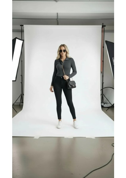 Kadın Kısa Kollu Triko Bluz