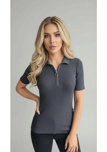 Kadın Kısa Kollu Triko Bluz fırsatları