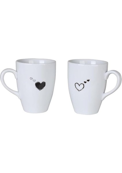 Porselen Pretty 2 Parça Mug Bardak