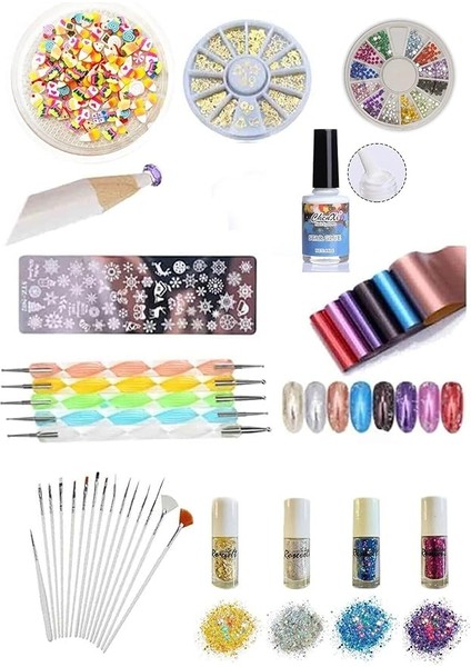 Nail Art Seti 9 Parça Tırnak Süsleme Seti 554941321487
