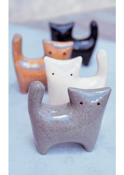 Sevimli Kedi Seramik El BOYAMA 2LI Set indirimleri