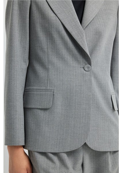 Çizgili Blazer Ceket C.gri 11945697000 fiyatları