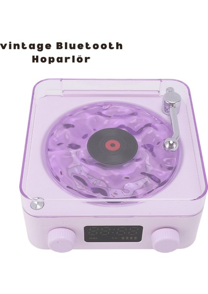 bulurum retro bluetooth hoparlör mor