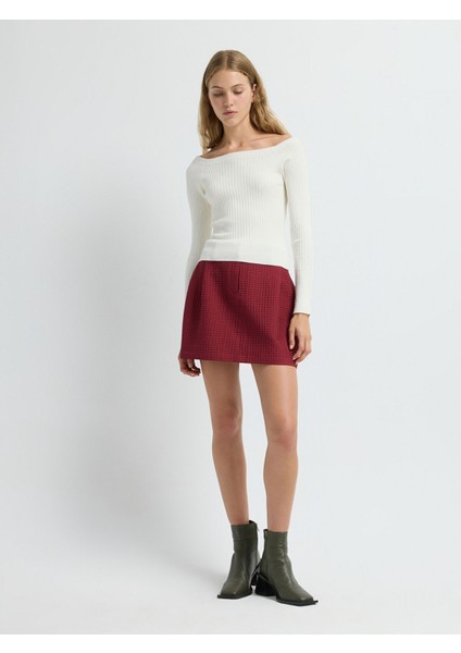 Yakası Açık Triko Kazak Kemik 13942993002 fırsatları