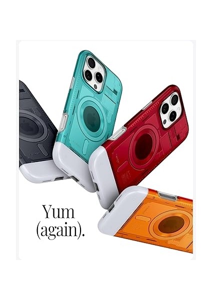 iPhone 16 Pro Max ile Uyumlu Magsafe Kılıf Classic C1 Hava Kanalı Teknolojisi Askeri Sınıf Koruma Magfit Bondi Blue iMac Tasarım Kapak - ACS08019 modelleri