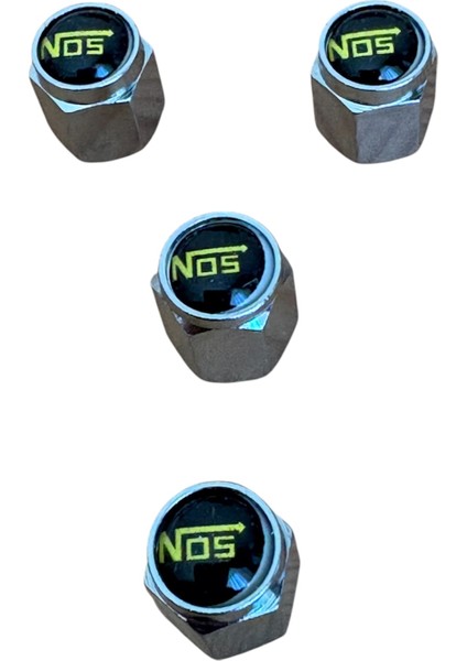 Nos Logolu Metal Siyah Sarı Renk 4 Adet Sibop Kapak fiyatları