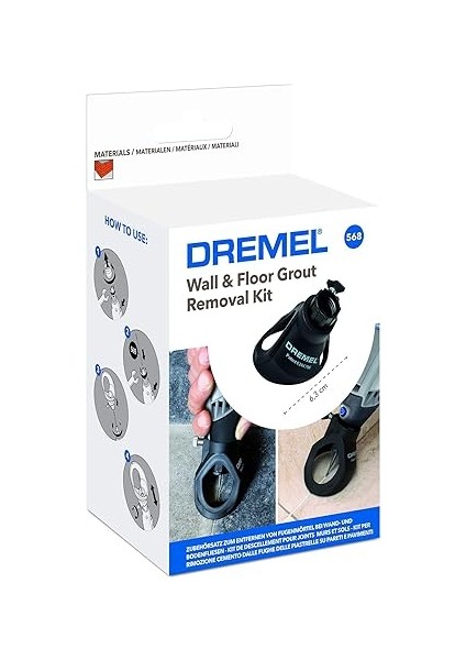 568 Duvar ve Zemin Harç Kazıma Kiti, 1 Derz Kazıma Kılavuzu ve 1 Derz Kazıma Aksesuarı (569) Dahil fiyatları