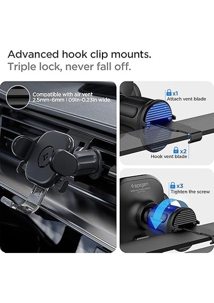 Air Vent Araç Içi Telefon Tutucu (Tüm Cihazlarla Uyumlu Araç Tutacağı) Onetap UTS12 - ACP05507 indirimleri