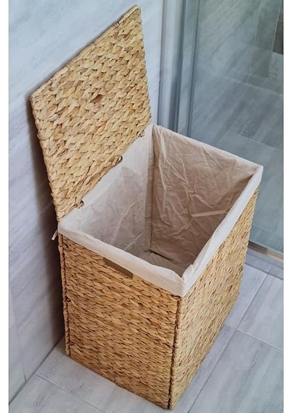 Dikdörtgen Katlanabilir Hasır Bambu Kirli Çamaşır Sepeti CL-11046 fırsatları