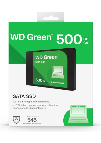 Green 500GB 545/465MB/S Sata 3.0 SSD WDS500G5G0A fiyatları