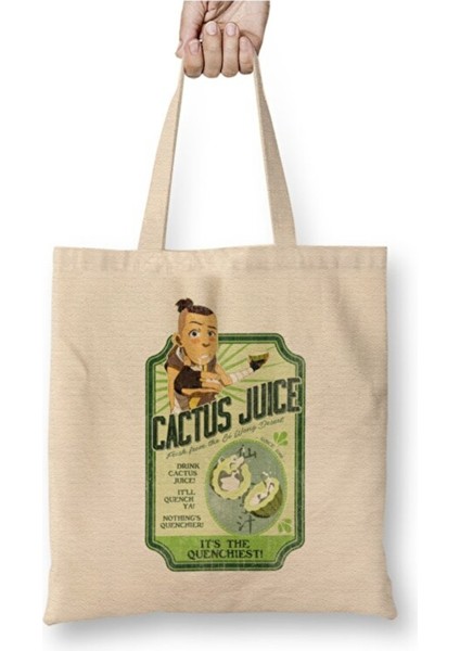 Cactus Juice Avatar The Last Airbender Bez Çanta Uzun Saplı Alışveriş Çantası Plaj Çantası