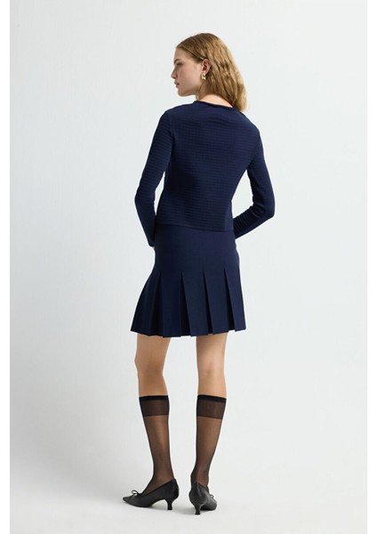 Cep Detaylı Fermuarlı Triko Hırka Lacivert 13445591000 indirimleri