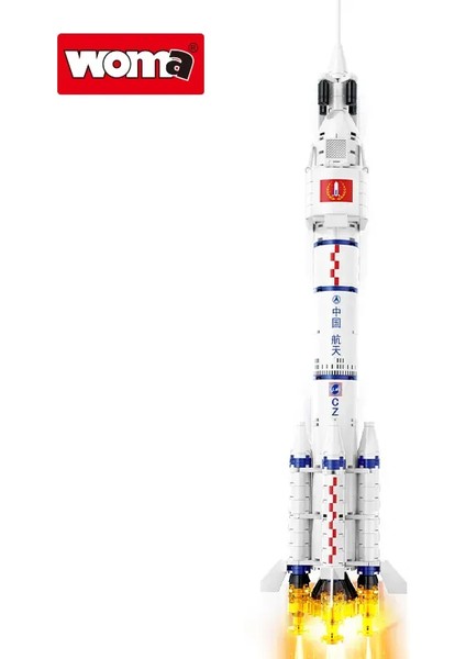C0825 Uzay Araştırma Roketi Yıldızlı Gökyüzü Modeli Küçük Blok Yapı Seti 292PARÇA