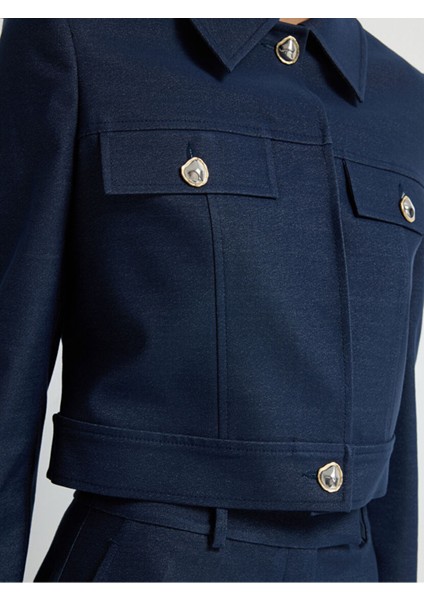 Crop Ceket Lacivert 11945795000 fiyatları