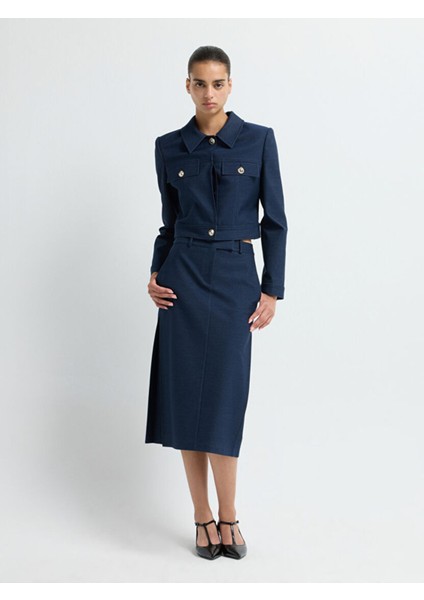 Crop Ceket Lacivert 11945795000 modelleri