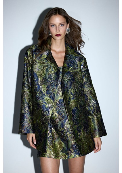 Straplez Desenli Mini Elbise Lacivert 12444009004 indirimleri