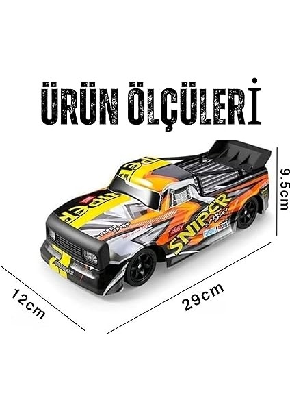 30 Km Hız Yapan Uzaktan Kumandalı Araba Şarjlı Drift Atan Hız Vitesli LED Işıklı 2 Kademeli Hız Vitesi 2 Farklı LED Işıklı Farlar Yedek Drift Lastikler (Pick Up) fırsatları