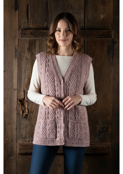 Anne Yeleği Klasik Örgü Yün Pamuk Karışımlı fırsatları