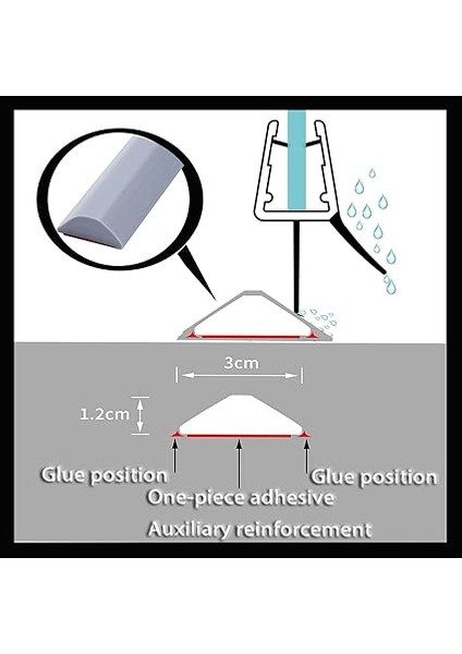 100 cm Sıçrama Koruma Çıtası, Duş, Kendinden Yapışkanlı, Silikon Su Stoperi, Duş, Sıçrama Koruması, Kendinden Yapışkanlı Kauçuk Çıta, Mutfak, Banyo Için (Yarı Saydam 1 M) modelleri