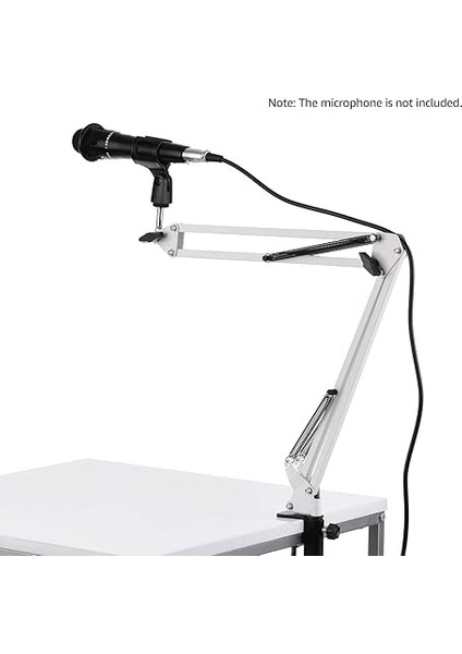 Mikrofon Standı Masaüstü Tembel Stand Geri Çekilebilir Stand Mikrofon Klipsli Beyaz fiyatları
