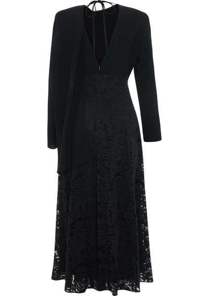 Sırt Bağlama Detaylı Dantel Elbise 26W40854 fiyatları