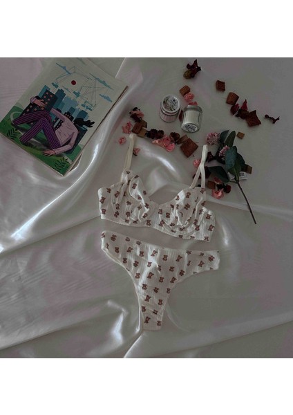 Ayıcık Desenli Sütyen Takımı fiyatları