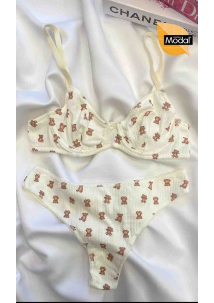 Ayıcık Desenli Sütyen Takımı modelleri