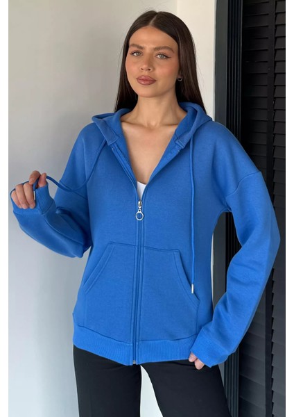 Kadın Üç Iplik Şardonlu Kapüşonlu Sweatshirt P-00019011 fiyatları