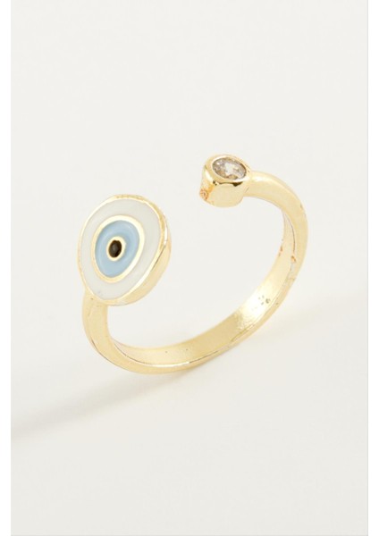 Nazar Mineli Taşlı Yüzük