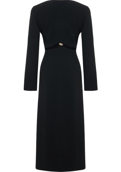 V Yaka Uzun Elbise 26W40817 fiyatları