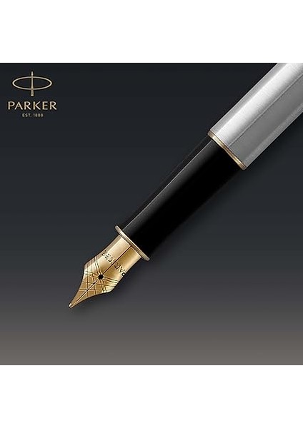 Sonnet Paslanmaz Çelik Altın Tasarımlı Dolma Kalem, Orta Kalınlıkta Uç, Mavi Mürekkep fırsatları