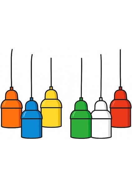 Adet Renkli Ağaç Aydınlatma Feneri – E27 Duy, IP54 Dış Mekan Bahçe Lambası, Ampulsüz (Kırmızı, Sarı, Mavi, Turuncu, Yeşil, Beyaz) indirimleri