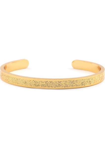 Çelik Bileklik Gold (Ayetel Kürsi)