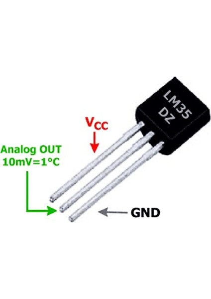 Sıcaklık Sensörü (LM35) -1 Adet modelleri