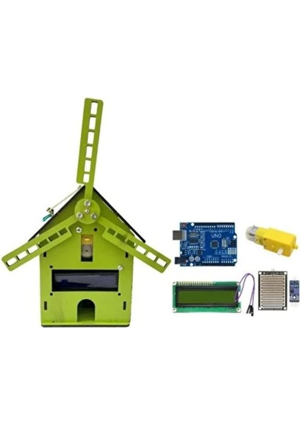 Arduino Uyumlu Akıllı Yel Değirmeni Stem Fen Proje Eğitim Seti