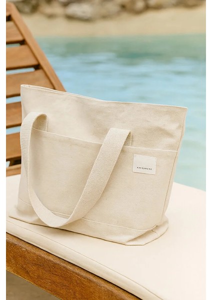 Kadın Krem El, Omuz ve Plaj Çantası. Kanvas Çok Amaçlı Kullanım Çanta fiyatları
