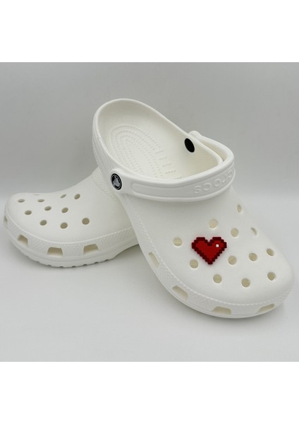 Terlik Süsü ve Aksesuarı , Çanta Süsü – Renkli Jibbitz Minecrft Kalp Görselli Figür Aksesuarı modelleri