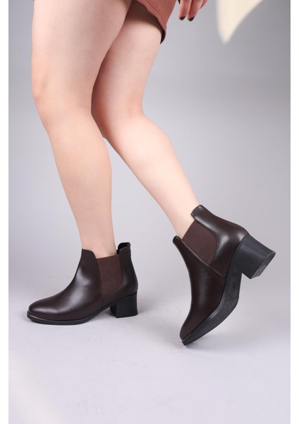 Mildura Lastikli Alçak Topuklu Bot Kahverengi fırsatları