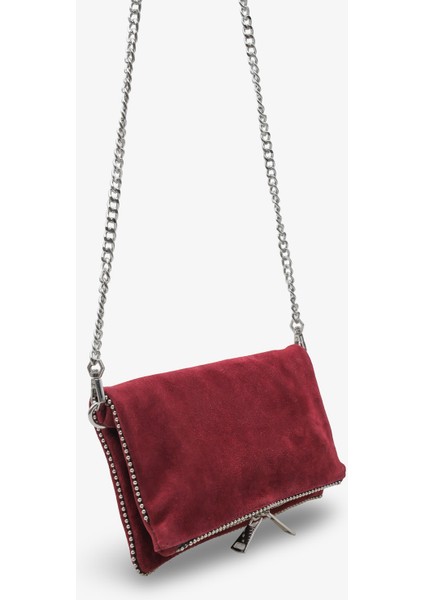 Bellara Kadın Hakiki Deri Günlük Çanta - Bordo Süet fırsatları