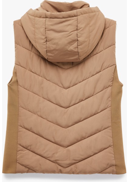 Rahat Kalıp Kolsuz Cepli Fermuarlı Kapüşonlu Şişme Yelek fırsatları