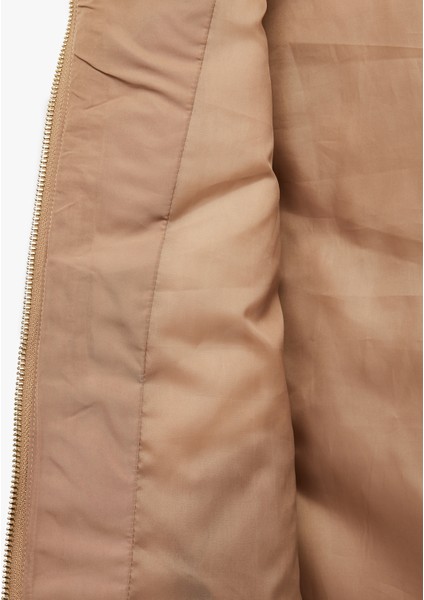 Rahat Kalıp Kolsuz Cepli Fermuarlı Kapüşonlu Şişme Yelek