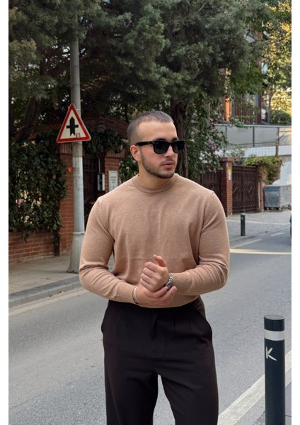 Acton Erkek %100 Organik Pamuk Bisiklet Yaka Triko Kazak modelleri