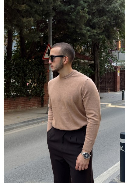 Acton Erkek %100 Organik Pamuk Bisiklet Yaka Triko Kazak fırsatları