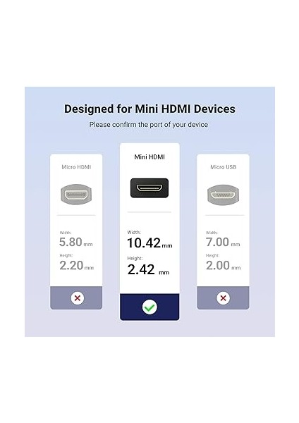 Mini HDMI Adaptörü 4K Mini HDMI Erkek - HDMI Kadın 3D Ethernet Arc Raspberry Pi Zero Için (20CM) fiyatları