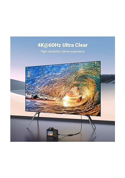 Mini HDMI Adaptörü 4K Mini HDMI Erkek - HDMI Kadın 3D Ethernet Arc Raspberry Pi Zero Için (20CM) fırsatları