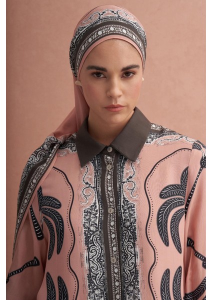 Safira Vela Floş Şal Soft Pembe