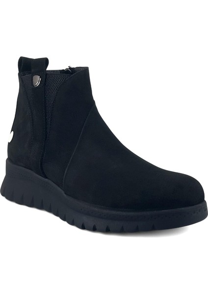 8315 25KB Kadın Günlük Bot Siyah Nubuk