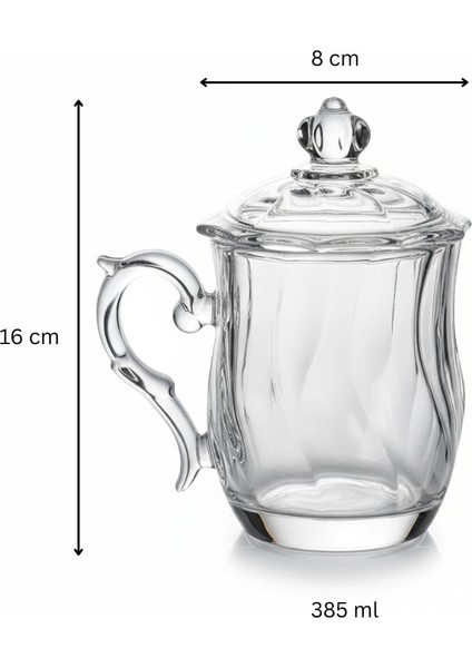 Ikili Kapaklı Cam Bitki Çayı Kupası Seti 2 x 385 Ml. fiyatları
